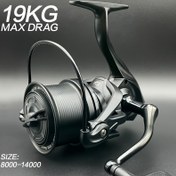 Resim Lyra Uzun Atış Makarası Serisi 8000-14000, Maksimum Çekiş Gücü 19.05KG, Metal Makara Balıkçılık Teli, 6+1 Kalkanlı Rulmanlı Makara, Yüksek Dişli Oranı 4.8:1, Tatlı ve Tuzlu Su Balıkçılığı İçin Uygun, İki Elle Kullanıma Uygun Tasarım 