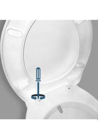 Resim Rona Mavi Tisa ThermoPlast Standart Klozet Kapağı (Üstten Monte) 