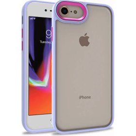 Resim Cupcase Apple iPhone 7 Uyumlu Zore Flora Kapak-Lila 