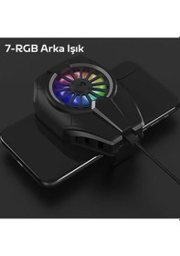Resim Dl06 Ultra Güçlü Telefon Soğutucu Fan Seramik Turbo Soğutma Rgb Apple Uyumlu iPhone Telefonlar İçin Tam 