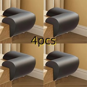 Resim Chuangyinshop 4 Parça Siyah Mobilya Köşe Koruyucu Çarpışma Önleyici Bant Duvar Masa Koruması Siyah 