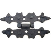 Resim Skygo Antika Tarz Dekoratif Pirinç Yıldız Menteşe - 84x44 mm, Oksit 