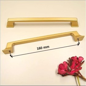 Resim Ay-Az Kulp Kürdevan 160MM Modern Şık Bronz Mutfak Banyo Dolap Çekmece Kulpu 