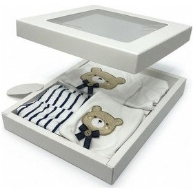 Resim Balbeybi Yenidoğan Ayıcıklı 5 Parça Bebek Hastane Çıkış Seti %100 Pamuk Unisex Kutulu Set Bay-yndg-5l-2025a Beyaz 
