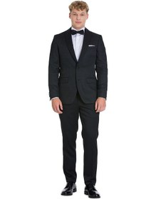 Resim Hatemoğlu Siyah Slim Fit Çıkma Sivri Yaka Klasik Damatlık 36035 Siyah 