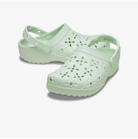 Resim Crocs Classic Floral Cut Out Clog Kadın Yeşil Terlik 210927 Yeşil 