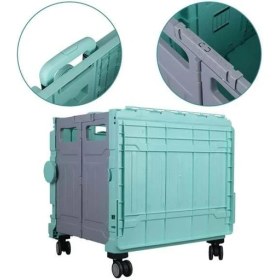 Resim Sunup SN-26968 Katlanabilir Market Pazar Kamp Tekerlekli Alışveriş Arabası 60KG Kapasiteli 