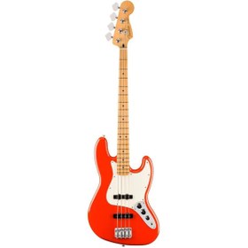 Resim FENDER Player Iı Jazz Bass Akçaağaç Klavye Coral Red Bas Gitar 