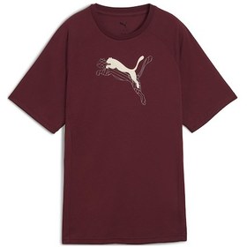 Resim Puma Evostrıpe Graphic Tee Kadın Yetişkin T-shirt Bordo 