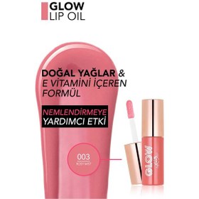 Resim Flormar Glow Lip Oil Nemlendirici Etkili & Işıltılı Bitişli Renkli Dudak Yağı 003 Rosy Mist 