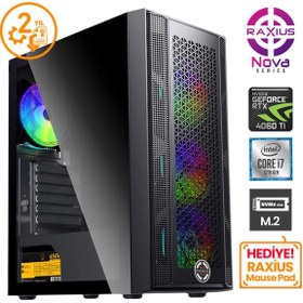 Resim RaXius Nova G1 i7 406T-27F11F i7-12700F 64GB 2TBSSD+2TBSSD RTX4060Ti FreeDOS Gaming Masaüstü Bilgisa 