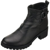 Resim Costo Shoes YSM26 Siyah Dana Deri Rahat Şık Konforlu Taban Kadın Kışlık Bot 