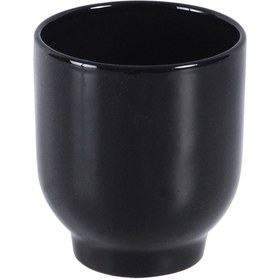 Resim Ang Design Riva Seramik Saksı - Siyah - 12x8 cm 