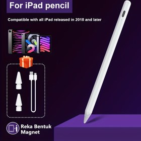 Resim 2025 Yeni Uyumlu iPad Stylus Kalem, Avuç İçi Algılama Özellikli, Hızlı Şarj, Yüksek Hassasiyet & Düşük Gecikme, Manyetik Saklama - iPad 2018-2025 Modelleri (Pad 10/9/8/7/6), iPad Pro 27.94cm/32.77cm İçin Uygun, Ofis, Çalışma, Çizim ve Eğlence için Mükemmel, iPad Kalemi, Ofis Aksesuarı, Modern Tasarım, Liion Pil, Ergonomik Tutuş, Dayanıklı Yapım, Hassas Uç, Dijital Sanatçılar için 