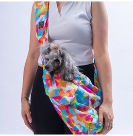 Resim Pawstar Mosaic Crossbody Çanta Kedi Köpek Taşıma Çantası 