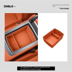 Resim Xuweiwei Leapmotor C10 Orange Konsol Saklama Kutusu Genişletilebilir Dayanıklı Silikon Araç İçi Düzenleyici 