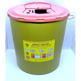 Resim 12 Lt Büyük Kesici ve Delici Tıbbi Enfekte Atık Kutusu, 5 Adet, Sarı Renk 