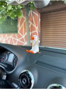 Resim Genel Markalar Altın Zincirli Sallanan Ördek Yeni Trend Dikiz Ayna Süsü (beyaz Turuncu) 