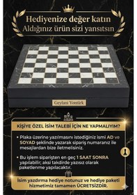 Resim Kişiye Özel Pegasus Figürlü Lüks Metal Satranç Takımı Mermer Desenli Sandıklı 20 Cm. Premium Set 