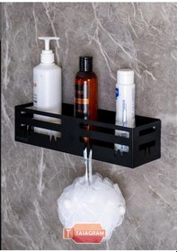 Resim Tasagram Metal Sabunluk Duş İçi Şampuanlık Banyo Rafı Siyah 