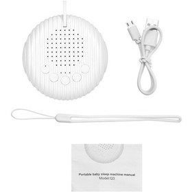 Resim Besthome1 Taşınabilir Bebek Uyku Makinesi - 10 Sesli, Şarj Edilebilir, Otomatik Zamanlayıcı Beyaz Beyaz 