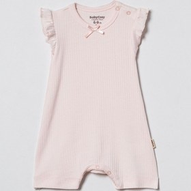 Resim Babycosy Organic Wear %100 Organik Pamuk,2 Li Kız Bebek Tulum,fırfırlı Kısa Kol,yazlık Tulum Set,0-24 Ay,bebek Serisi Pembe 