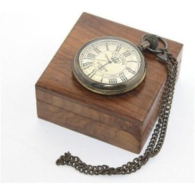 Resim Ahşap Kutulu Pirinç Köstekli Saat Model 10 