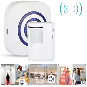 Resim Kablosuz Uyarı Hareket Sensörlü Alarm Ev Güvenlik Kapı Zili 