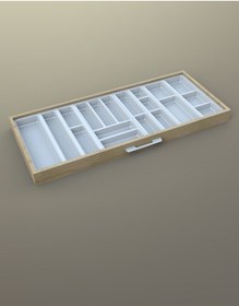 Resim Mutfak Çekmece Içi Kaşıklık 114cm X 48cm Yanlar Ve Boydan 4cm Kesilebilir, Beyaz Beyaz 