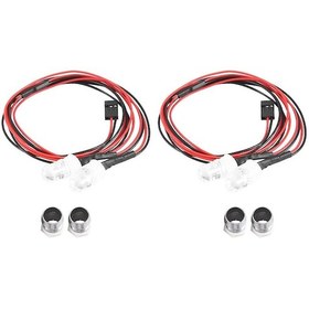 Resim Rc Araba Işıkları 3-9v Işık Seti Far Lambaları 1/5 1/8 1/10 1/12 1/14 Rc Model Araba Tru Arka Stop Lambası 