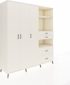 Resim Kronos Dolap 12 Raflı 4 Çekmeceli Tek Askılı 220x59x243 Aytaşı-aytaşı/aytaşı Aytası/aytası - Aytası 