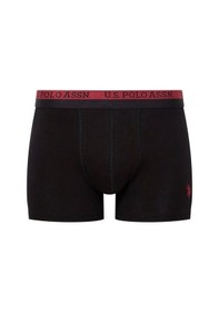 Resim U.S. Polo Assn. U.s Polo Assn. 80522 Erkek Pamuklu 3'lü Boxer-siyah&baskılı&bordo Siyah 