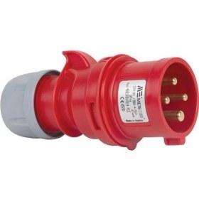 Resim Mete Enerji 16A Cee Norm Düz Fiş Ip44 3P+E Vidalı 