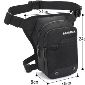 Resim B Siyah Tarzı Motorsiklet Bırak Bacak Yan Çantası Su Geçirmez Eva Sert Kabuk Çanta Açık Hava Rahat Bel Çantası Motosiklet Bisiklet Çantası Bisiklet Hip Kemer Çantası (Yurt Dışından) 
