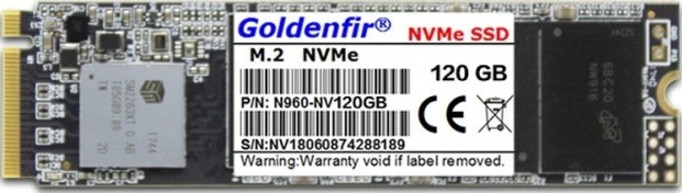 Resim Sones Goldenfir 2,5 İnç M.2 Nvme Katı Hal Sürücüsü, Kapasite: 120 Gb 