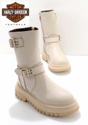 Resim Harley Davidson Beige Leather Kadın Bot & Bootie Hd0777056603 