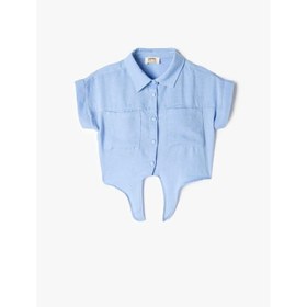 Resim Koton Kız Çocuk Crop Gömlek 5SKG60026AW (5SKG60026AW) 