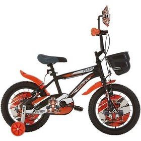 Resim Flash Çocuk Bisikleti 26 Cm V Fren 16 Jant Vitessiz Mat Siyah Turuncu Siyah - Turuncu 