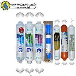 Resim Pemax Water Kapalı Kasa Su Arıtma Cihazlarına uygun Sertifikalı 7li Vontron 4000 tds mebran purefer tat set 