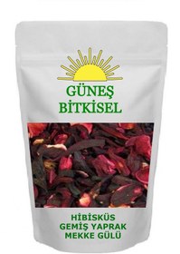 Resim Güneş Bitkisel Hibisküs Çayı Mekke Gülü Çayı Geniş Yaprak Tozsuz Tüm Tertemiz Yeni Mahsül 100 gr 