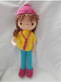 Resim Pantolonlu Amigurumi Bebek 