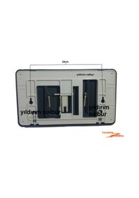 Resim Sanica Gömme Rezervuar Buton Düğmesi Sanıca Tek Büyük Düğme Gri R 