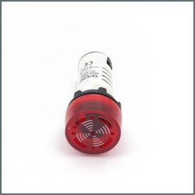 Resim Onesto Led Flaşörlü Buzzer 220VAC (Kırmızı) 