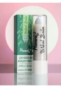 Resim Homm Life Çay Ağacı ve Adaçayı Yağlı Bitkisel Dudak Balmı 5 ML 