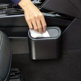 Resim 1 Adet Dayanıklı PVC Araç Çöp Kutusu - Güvenli Kapaklı, Kompakt Tasarım, Tüm Araçlara Uygun, Ergonomik Tutma Yeri ile Kolay Erişim | Araç İçi Organizatör Aksesuarı | Modern Araç Malzemesi | Easyaccess Saplı 