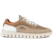 Resim Celal Gültekin Kadın Vizon Bağcıklı Kalın Tabanlı Süet Deri Sneaker 