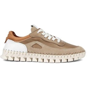 Resim Celal Gültekin Kadın Vizon Bağcıklı Kalın Tabanlı Süet Deri Sneaker 