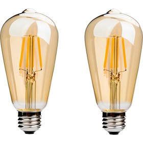 Resim LED Lamp (2 Adet) 4W Rustik LED Amber Ampul 