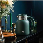 Resim Briz Br1040 Retro Yeşil Su Isıtıcı Çelik Kettle 