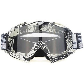 Resim Motosiklet Arazi Gözlüğü Kayak Gözlüğü Kask Gözlüğü Şövalye Ekipmanı Erkek Ve Kadın Açık Hava Gözlükleri Yılan Desenli Şeffaf Film 